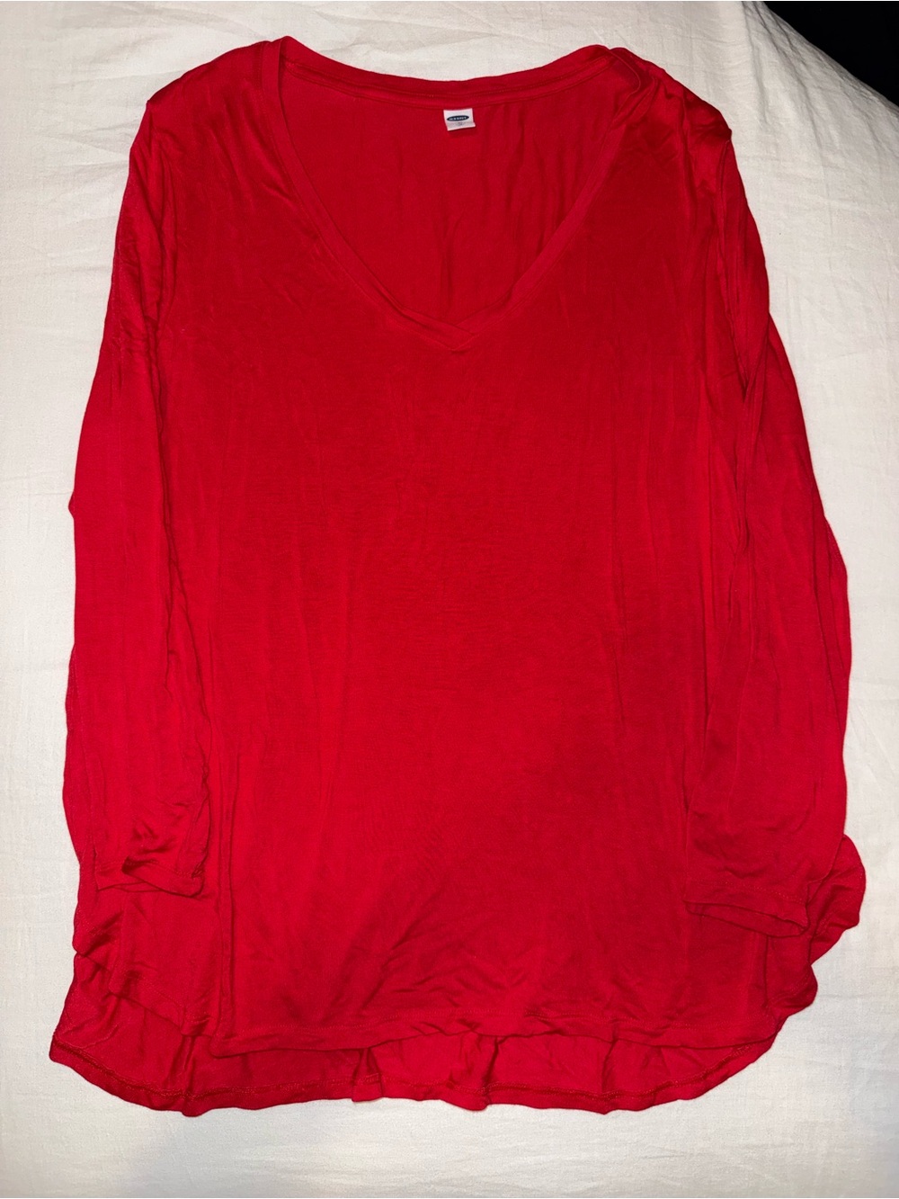 Old Navy red long sleeve luxe top size XL